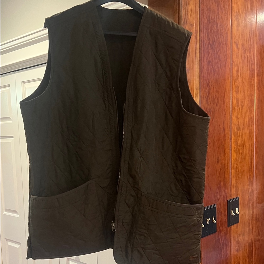 NWOT: Dubarry of Ireland Men's Quilted Olive-Brown Vest
